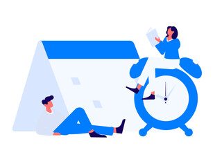 Character reading quietly vector concept operation hand drawn illustration
