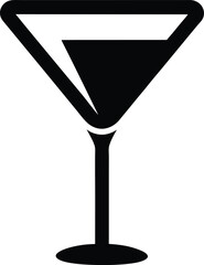Cocktail Glass Icon Vector Illustration