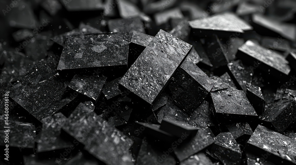 Poster expressive 3d movement creates a realistic dark 4k background with shifting abstract geometric shape