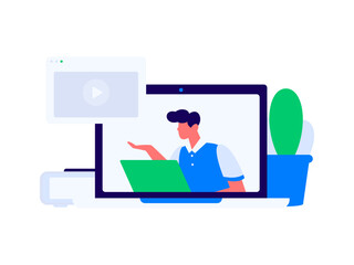 Character reading quietly vector concept operation hand drawn illustration
