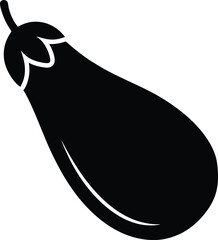 Eggplant Whole Icon Vector Illustration