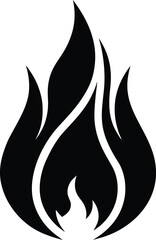 Flame Fire Symbol Logo Icon Vector Illustration