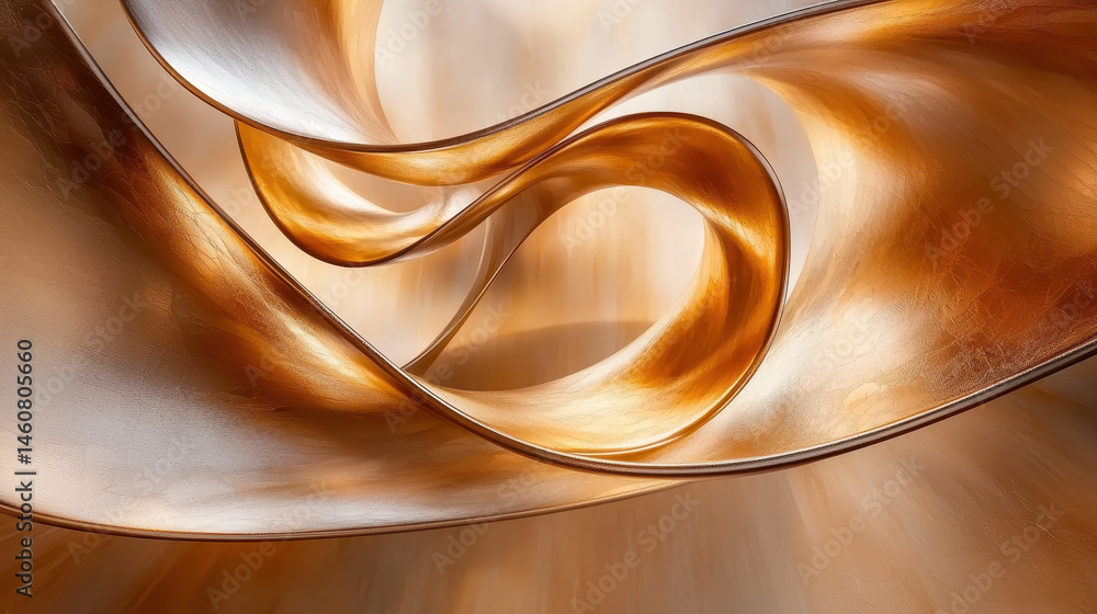 Poster a captivating 3d rendered background showcasing flowing spirals from a side angle in realistic 4k re
