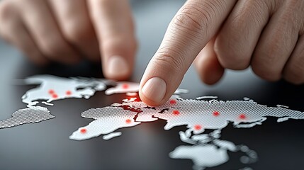World Map, Global Impact, Finger Pointing - Pandemic, Business Strategy