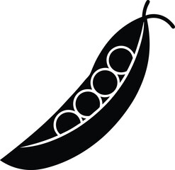 green peas in pod icon vector illustration