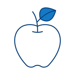 Apple Blue Line Icon. Education, E-Learning, School, College, Study, Knowledge Icons Editable Stroke Vector Illustration