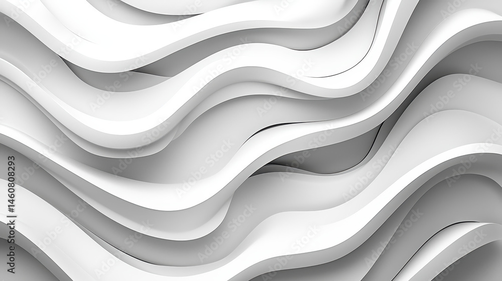 Poster the side angle view reveals realistic white fluid patterns creating a calming and modern 4k 3d backg