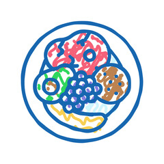 play food set toy baby icon doodle illustration