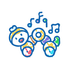 baby toddler toy icon doodle illustration