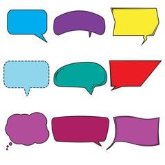 Colorful Bubble with Stroke Elements