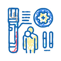 clinical trials biomedical icon doodle illustration