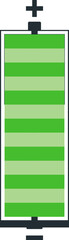 Green energy in battery illustration.