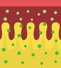 Normal small intestine. Cross section part.