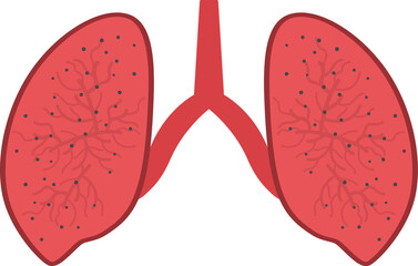 Lung disease with dust and pollution.