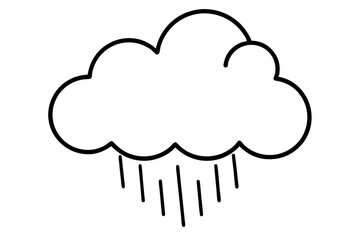 rain cloud silhouette vector illustration