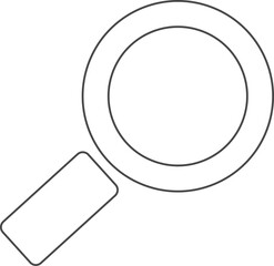 Science items icon. Magnifying glass.