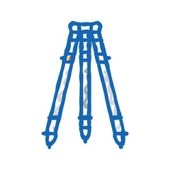 surveyors tripod civil engineer icon doodle illustration