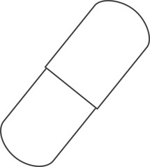 Science items icon. Capsule drug.