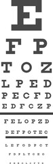 Eye test chart illustration. Accurate vision measurement.