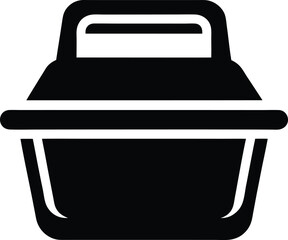 meal prep container icon vector illustration