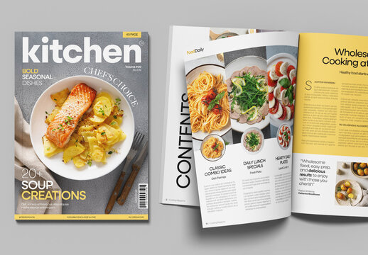 Cooking & Food Magazine Template