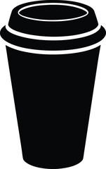 paper cup with lid icon vector illustration