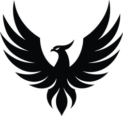 phoenix rising logo silhouette bold and minimal