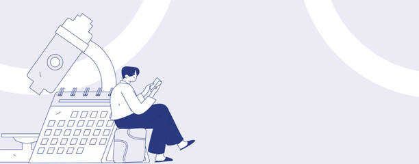 Character reading quietly vector concept operation hand drawn illustration

