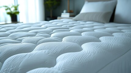 Fototapeta premium Close-up of a comfortable mattress. Soft, textured surface