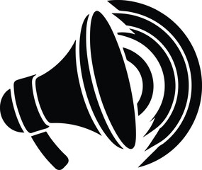 speaker wave logo silhouette bold and minimal