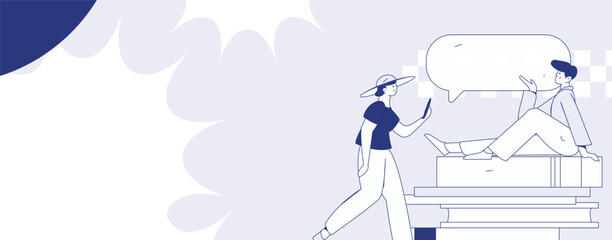 Character reading quietly vector concept operation hand drawn illustration
