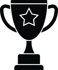 Trophy Success Logo Silhouette Icon Vector Illustration