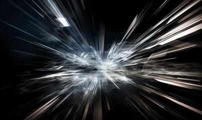 Dynamic Light Abstract Background With Radiating Bright Lines