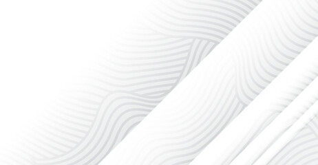 Elegant White and Grey Wave Pattern Background: Modern Design with Gentle Curves and Subtle Lines for Creative Projects and Digital Art Presentations