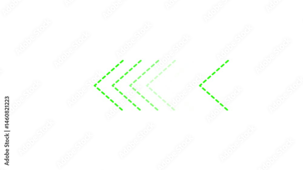 Poster arrow pointing to the left animation on a white background. road sign looping animation.