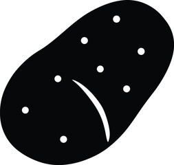 White Potato Icon Vector Illustration