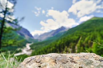 stone stand in the mountains