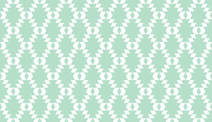 Seamless mint vintage Aztec rug ethnic textile pattern vector