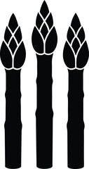 asparagus stalks icon vector illustration