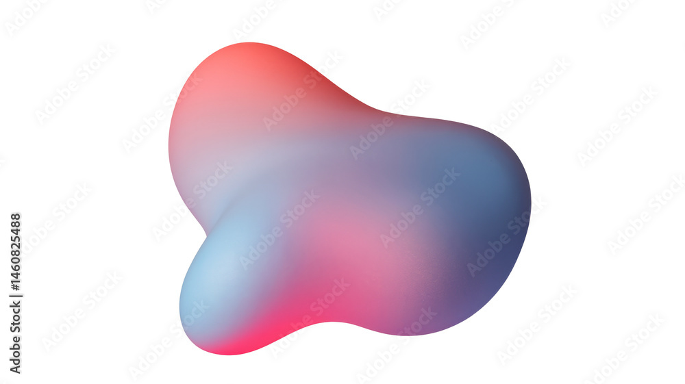 Poster abstract gradient blob on white background