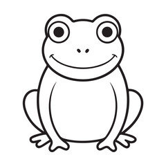 cartoon frog vector illustration