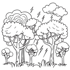 seamless pattern with trees