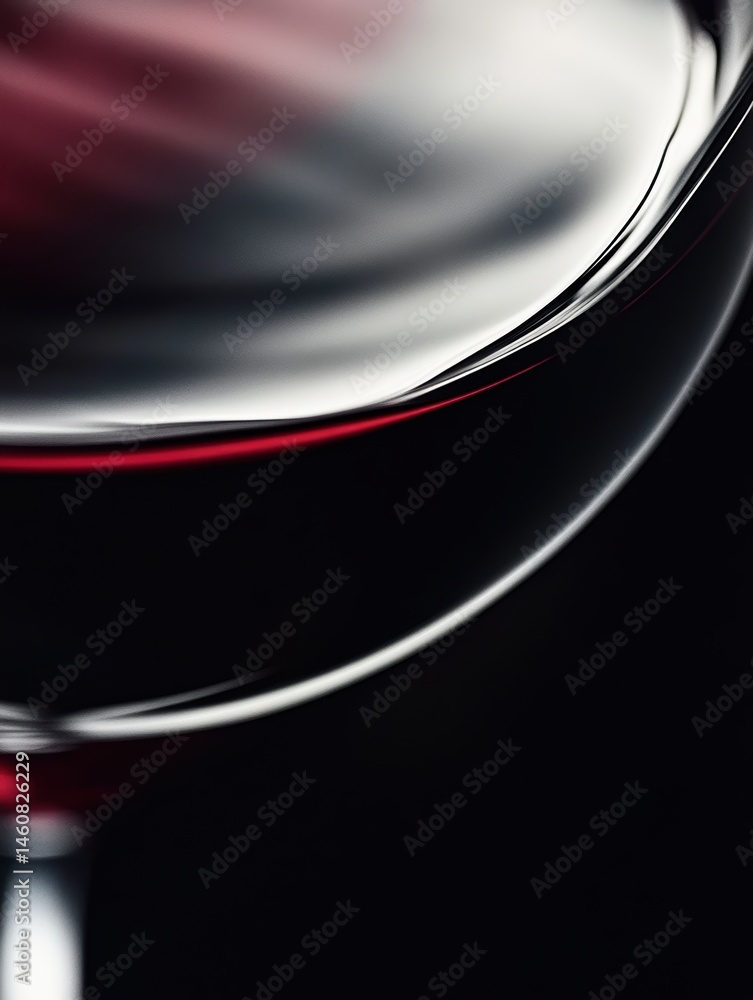 Poster elegant close up of red wine in a glass on black background studio shot with shallow depth of field 