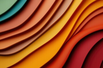 Abstract colorful wavy layers