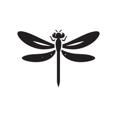 dragonfly vector silhouette clip art logo illustration