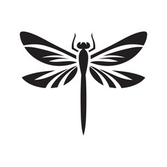 dragonfly vector silhouette clip art logo illustration