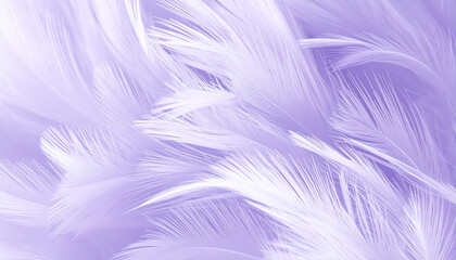Obraz premium Digital lavender and white soft feathers and fur pattern texture background Pastel purple