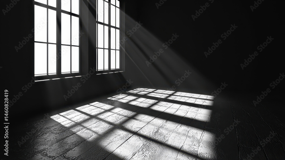 Poster realistic 4k rende displays dramatic 3d background with side angle view, showcasing light and shadow