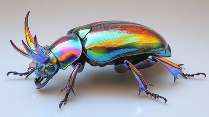 Fototapeta premium Colorful iridescent beetle