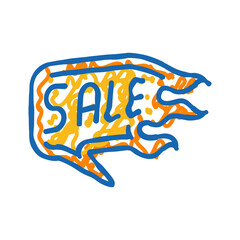 hot sale offer icon doodle illustration